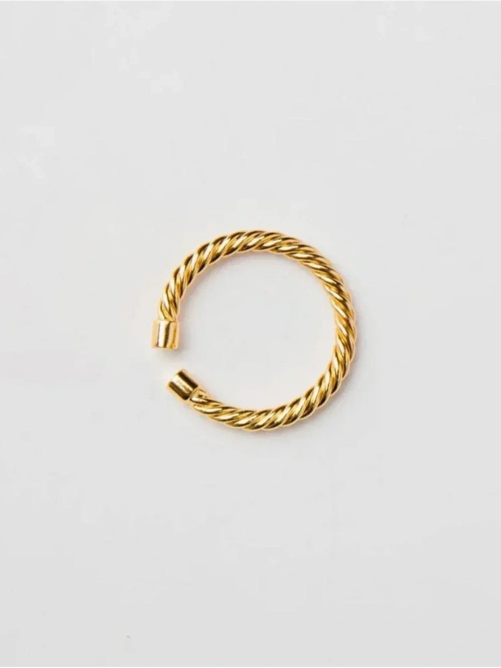 Brenda Grands 18K Gold Plated Twisted Mini Ring Waterproof Adjustable